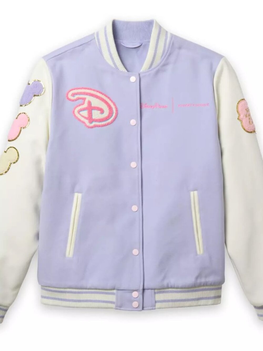 Walt Disney World Stoney Clover LaneVarsity Jacket WDW Lavender Size 1X NWT